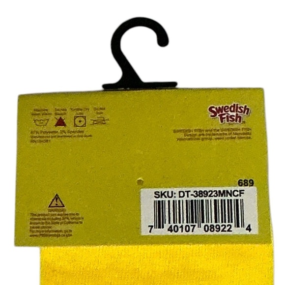 Swedish Fish Novelty Socks Crew Mid Calf Unisex Women 7-13 Men 6-12 New NWT - Picture 9 of 16